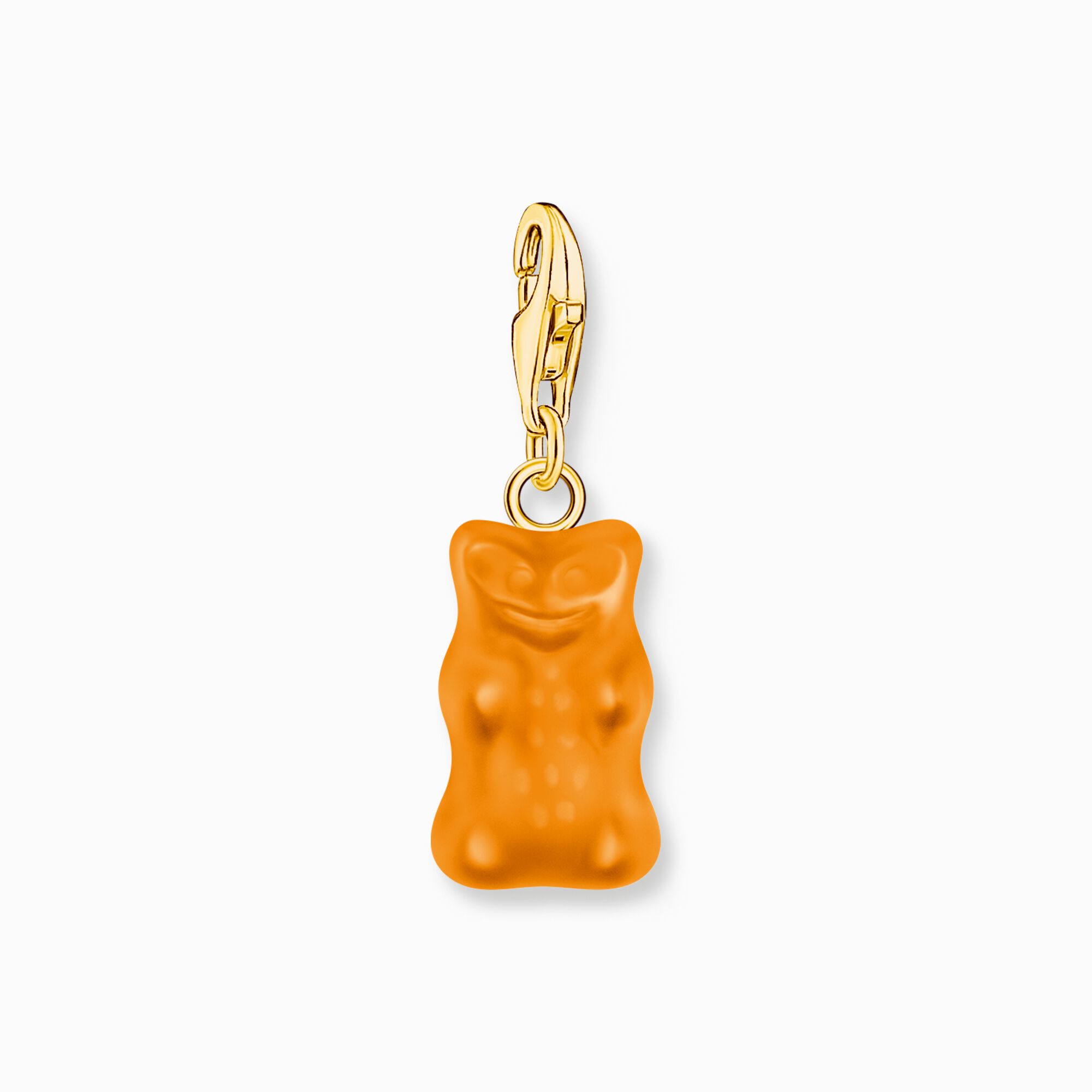 Gold-plated charm pendant goldbears in orange from the Charm Club collection in the THOMAS SABO online store